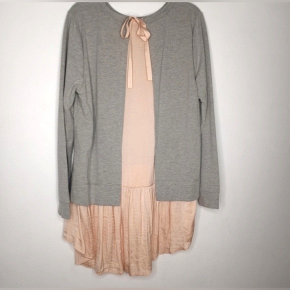 Lane Bryant Sweaters - LANE BRYANT Gray and Pink Pullover Layered Sweater, Size 22/24